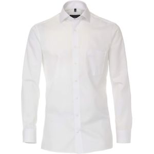 Casa Moda Overhemd lange mouw wit (Maat: 45) - Effen