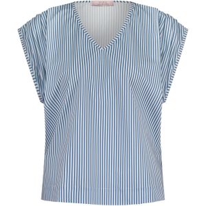 Studio Anneloes Top blauw (Maat: M) - Streep - Halslijn: V-hals,