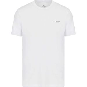 Armani Exchange T-shirt wit (Maat: M) - Tekst - Halslijn: Ronde hals,