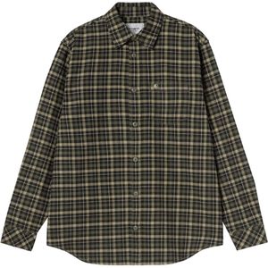 Carhartt WIP Heren overhemd lange mouw groen (Maat: S) - Ruit