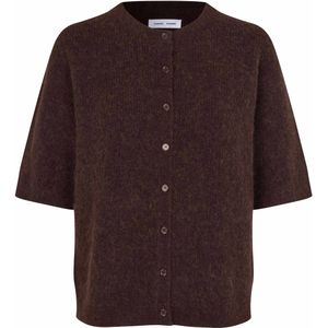 Samsøe Samsøe Vest bruin (Maat: XS) - Effen - Halslijn: Ronde hals,