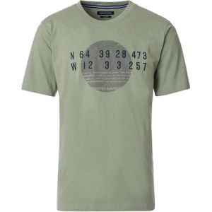 Casa Moda T-shirt groen (Maat: 2XL) - Tekst - Halslijn: Ronde hals,