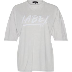 Alix The Label T-shirt grijs (Maat: XS) - TekstMélange - Halslijn: Ronde hals,