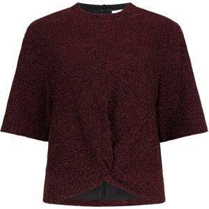 Dante6 Dames top bordeaux (Maat: 42) - Glitter - Halslijn: Ronde hals,