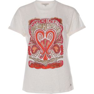 Garcia T-shirt ecru (Maat: XL) - Fotoprint - Halslijn: Ronde hals,