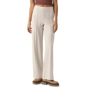 Vero moda VMBECKY HR WIDE PULL ON PANT NOOS broek ecru (Maat: 2XL-34)