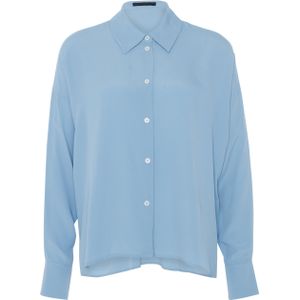 Drykorn Blouse blauw (Maat: 36) - Effen - Halslijn: Kraag,