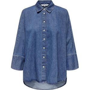 Onlgrace-elli - Denim Overhemd - Mid Wash - 3/4 Mouwen - Standard Fit