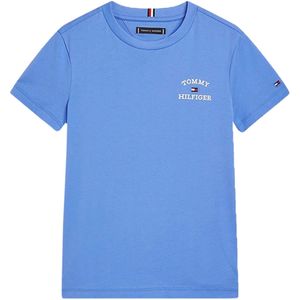 Tommy Hilfiger T-shirt blauw (Maat: 152) - Effen - Halslijn: Ronde hals,