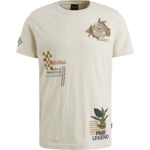 PME Legend T-shirt beige (Maat: M) - Halslijn: Ronde hals,