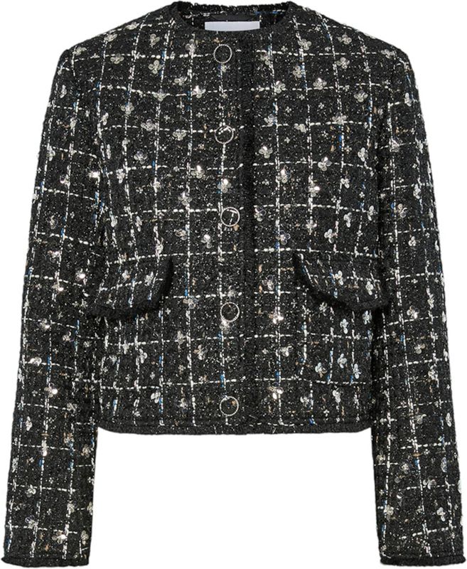 Y.A.S - Yasvalenda - Tweed Blazer - Zwart