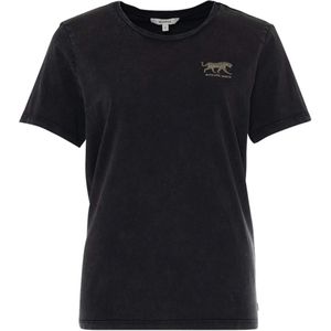 Garcia T-shirt zwart (Maat: L) - Effen - Halslijn: Ronde hals,