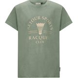 Retour T-shirt groen (Maat: 146-152) - Halslijn: Ronde hals,