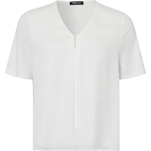Frank Walder T-shirt wit (Maat: 48) - Effen - Halslijn: V-hals,