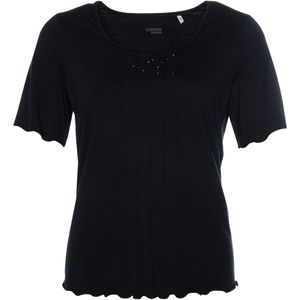 Sommermann T-shirt zwart (Maat: 50) - Effen - Halslijn: Ronde hals,