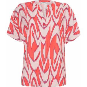 Kyra T-shirt roze (Maat: 46) - Halslijn: V-hals,