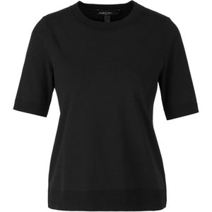 Marc Cain Essentials Trui zwart (Maat: 40) - Effen - Halslijn: Ronde hals,