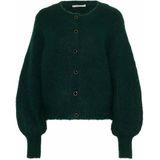 Summum Woman Dames vest groen (Maat: XS) - Effen - Halslijn: Ronde hals,