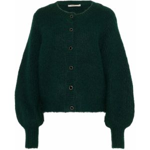 Summum Woman Dames vest groen (Maat: XS) - Effen - Halslijn: Ronde hals,