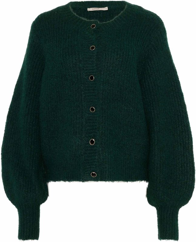 Summum Woman Dames vest groen (Maat: XS) - Effen - Halslijn: Ronde hals,