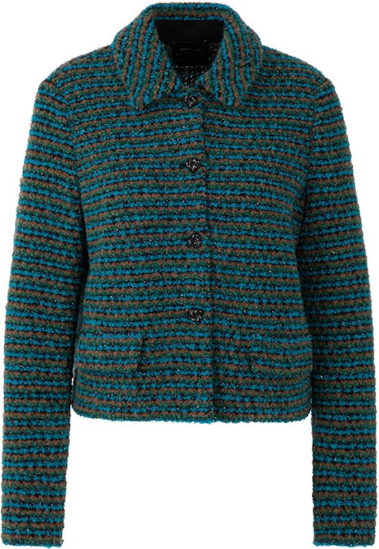 Marc Cain - Tussenjas - Turquoise - Hemelsblauw - Bruin