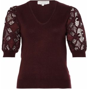 LolaLiza Trui bordeaux (Maat: S) - Effen - Halslijn: V-hals,