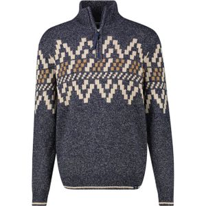 Regular fit gebreide pullover met schipperskraag