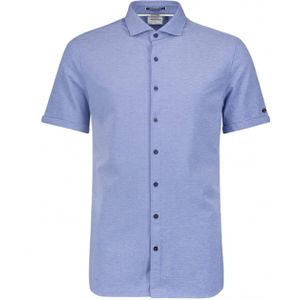 No Excess T-shirt blauw (Maat: S) - Effen - Halslijn: Kraag,