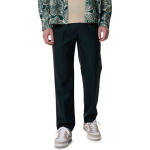 Scotch & Soda Relaxed straight fit pleated tailor broek groen (Maat: 33-32)