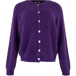 Anna Dames vest paars (Maat: XL) - Effen - Halslijn: Ronde hals,