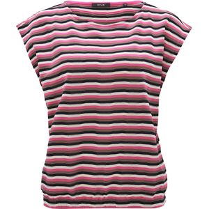 OPUS T-shirt roze (Maat: 42) - Streep - Halslijn: Ronde hals,