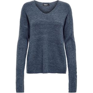 Only - Camilla - Gebreide Pullover - Mêlee - Regular Fit - V-hals