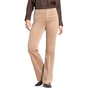 Cambio Paris flared broek beige (Maat: 36-30) - Effen