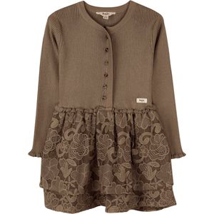 Baje Studio Meisjes jurk bruin (Maat: 116) - Effen