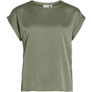 Vila T-shirt groen (Maat: 36) - Effen - Halslijn: Ronde hals,