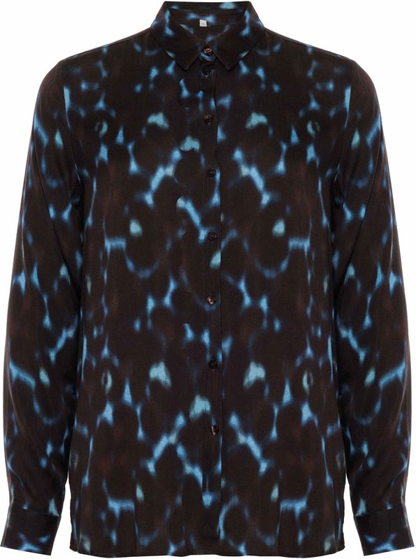 Milano Italy Dames blouse bruin (Maat: 44) - Halslijn: Polokraag,