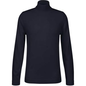 Drykorn Heren coltrui blauw (Maat: L) - Effen - Halslijn: Col,