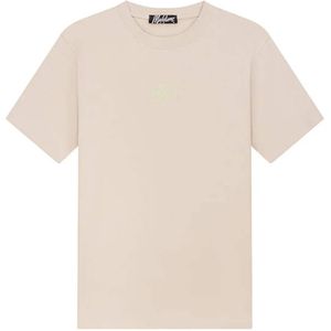 Malelions T-shirt beige (Maat: XS) - Halslijn: Ronde hals,