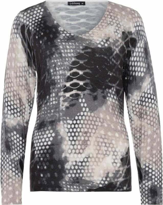 golléhaug - T-shirt - Grijs - Allover Print