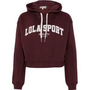 The Lola Club Dames trui bordeaux (Maat: M) - Tekst - Halslijn: Capuchon,