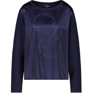 Monari - Blouse - Night sky - Zonder Sluiting - Met Glanzende Folieprint