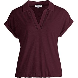 Enjoy T-shirt bordeaux (Maat: XL) - Effen - Halslijn: V-hals,