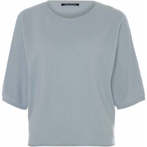 LUISA CERANO - Trui - Blauw - Effen - Pullover uit Kaschmir-Mix