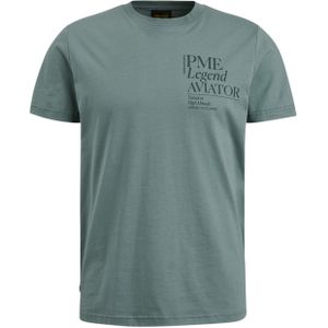 PME Legend T-shirt groen (Maat: S) - Fotoprint - Halslijn: Ronde hals,