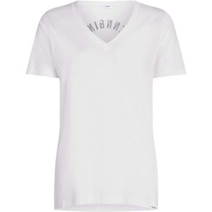 Penn & Ink N.Y. T-shirt wit (Maat: XS) - Tekst - Halslijn: V-hals,