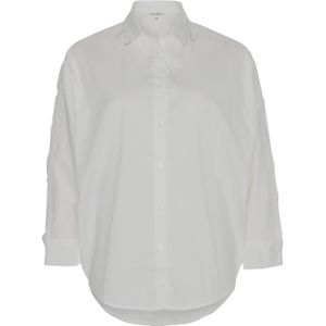 LaLotti Blouse wit (Maat: 44) - Effen - Halslijn: Polokraag,