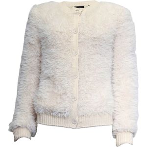 Poools Vest beige (Maat: 38) - Effen - Halslijn: Ronde hals,