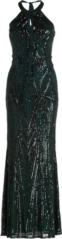 Vera Mont - Avondjurk - Donkergroen - Strapless - Maxi Lengte