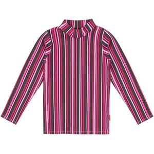 Jacky Sue Meisjes longsleeve roze (Maat: 92) - Streep - Halslijn: Opstaande kraag,