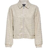 Only - Onlsigne Sequin Boucle Jacket - Damesjas - Pumice Stone